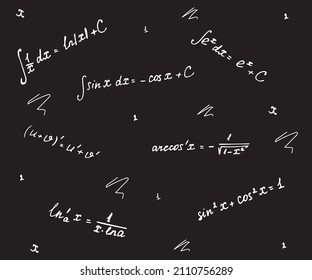 fórmulas matemáticas de patrón impecables en una pizarra