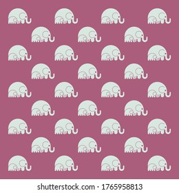 Pattern of mather and baby elephant 