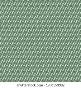 Patrón con franjas oblicuas. Material textil en verde y marfil.