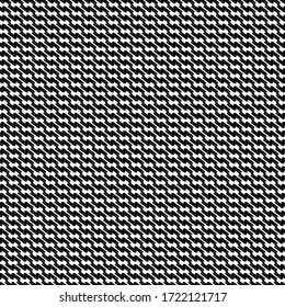 Patrón con franjas serpenteantes. Textura de tapicería. Marco decorativo en blanco y negro.