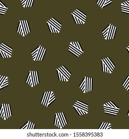
Pattern of medals on a green background. Army style for printing clothes, fabrics.