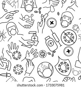 pattern medical, background, coronavirus, syringe