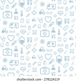 pattern of medical outline icon, vector