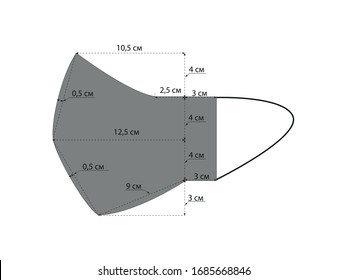 Pattern medical protective mask vector COVID-19