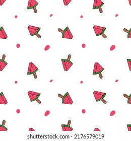 The pattern of melting ice cream on a stick