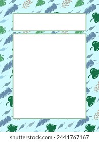 Pattern Memo Note Template Floral Plant