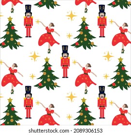 pattern merry chtistmas ballet nutcracker