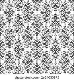 Patrón, textura de la manta mexicana, Ikat étnico, forma geométrica abstracta sin costuras, motivos étnicos Tela, Fondo de pantalla, textil, fondo, negro blanco