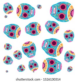 pattern of mexican skull isolated icon vector illustration design