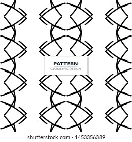 Pattern minimalism black white strips openwork
