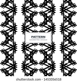Pattern minimalism black white strips openwork