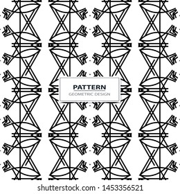 Pattern minimalism black white strips openwork