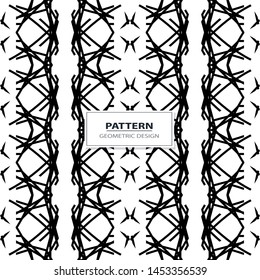Pattern minimalism black white strips openwork