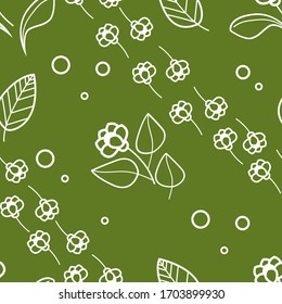 Pattern Minimalist Green Plant Vector
