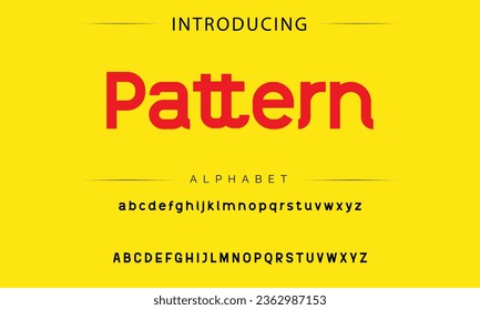 Pattern Modern Bold Font. Regular Italic Number Typography urban style alphabet fonts for fashion, sport, technology, digital, movie, logo design, vector illustration