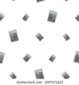 Pattern of modern digital calculator with symbols on the keys or without symbols. Realistic design. On a white background. Equipment for office employees and cashiers. Flat vector illustration.