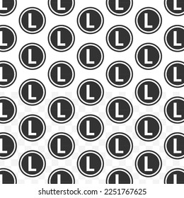 Pattern of Moldovan leu coin in white background with mini doodle (icons). Vector Illustration