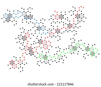 pattern molecular background. Eps 10