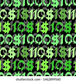 pattern a lot of money, dollars