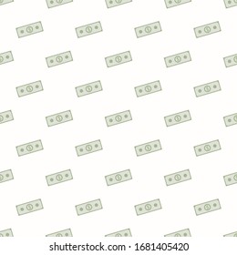 Pattern Money In Flat Style On White Bg Vector For Your Design Eps 10