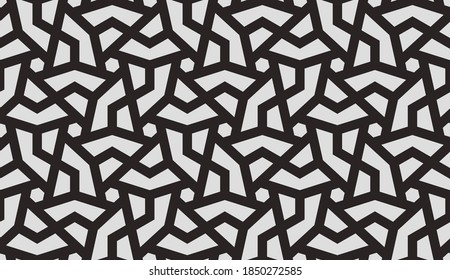 Pattern with monochrome bold stripes. Abstract monochrome geometric vector drawing for textile, fabric and wrapping. Stylish design for sun louver. Seamless geometric background.