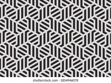 Muster mit einfarbigen, feinen Streifen. Abstrakte Vektorgrafik monochrome geometrische Vektorgrafik für Textil, Stoff und Verpackung. Stilvolles Design für Sonnencreme. Nahtloser geometrischer Hintergrund.