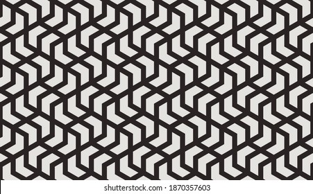Pattern with monochrome bold stripes and chevrons. Abstract monochrome geometric vector drawing for textile, fabric and wrapping. Stylish design for sun louver. Seamless geometric background.