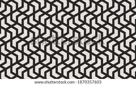Pattern with monochrome bold stripes and chevrons. Abstract monochrome geometric vector drawing for textile, fabric and wrapping. Stylish design for sun louver. Seamless geometric background.