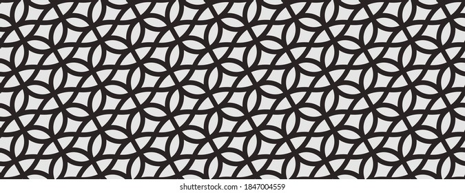Pattern with monochrome bold wavy stripes forming stylish monochrome background. Abstract geometric vector design for textile, fabric and wrapping. Stylish floral vintage design for sun louver.