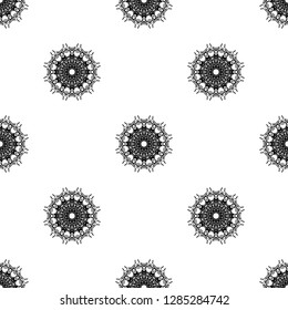 Pattern monochrome, mandala, seamless, ornament, laser.