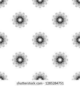 Pattern monochrome, mandala, seamless, ornament, laser.