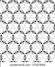 pattern Monochrome ornament with abstract flower.