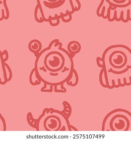 Pattern Monster Character Line set