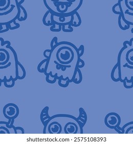 Pattern Monster Character Line set