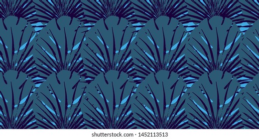 Pattern monstera tropical seamless vector with gold monstera's foliage background.