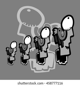 pattern of monsters