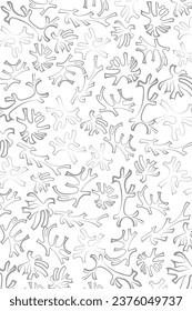  Pattern with month on isolated white background