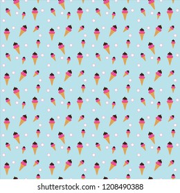 pattern, more ice cream, cone, spring and summer pattern print
