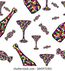 Pattern in mosaic colorful style
