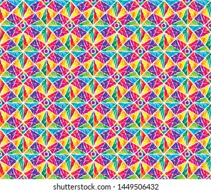 Pattern mosaic decorative element colorful