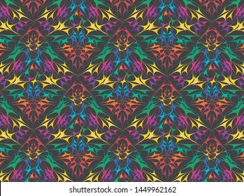 Pattern mosaic decorative element colorful