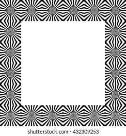 Pattern with mosaic of radiating lines