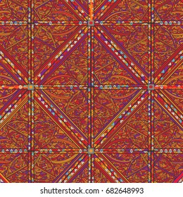 pattern mosaic a rhombus with an ornament