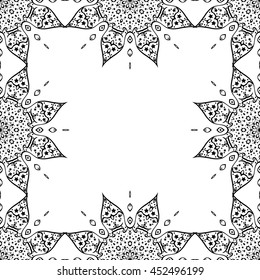 Pattern. Mosaic style, tile. White background. Very beautiful pattern.