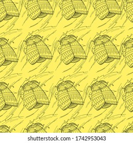 Pattern with moth, butterfly, moth. Insects. butterfly on a leaf of a plant. For children and adults. Beautiful drawings with patterns and small details. One of a series for wallpaper, textile,