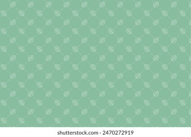 Pattern with the motif of Kale, the raw material for green juice