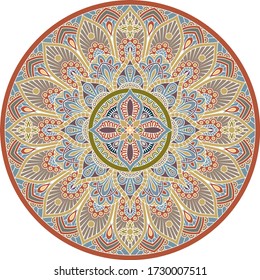 Un motivo de patrón de arte mandala adorno elemento de diseño floral circular