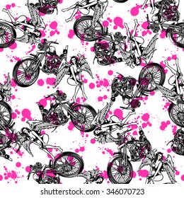 pattern in motorcycle and women