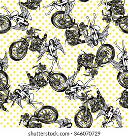 pattern in motorcycle and women
