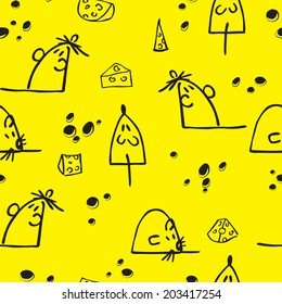 pattern mouse and cheese